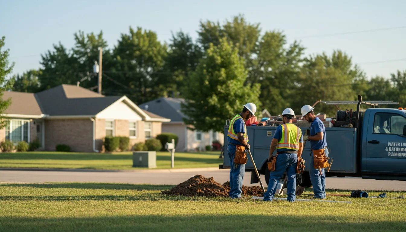 Residential water line and bathroom plumbing service in Bloomington, IL